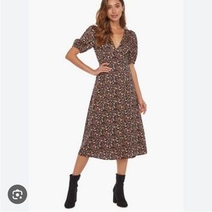 Just fab balloon sleeve midi dress